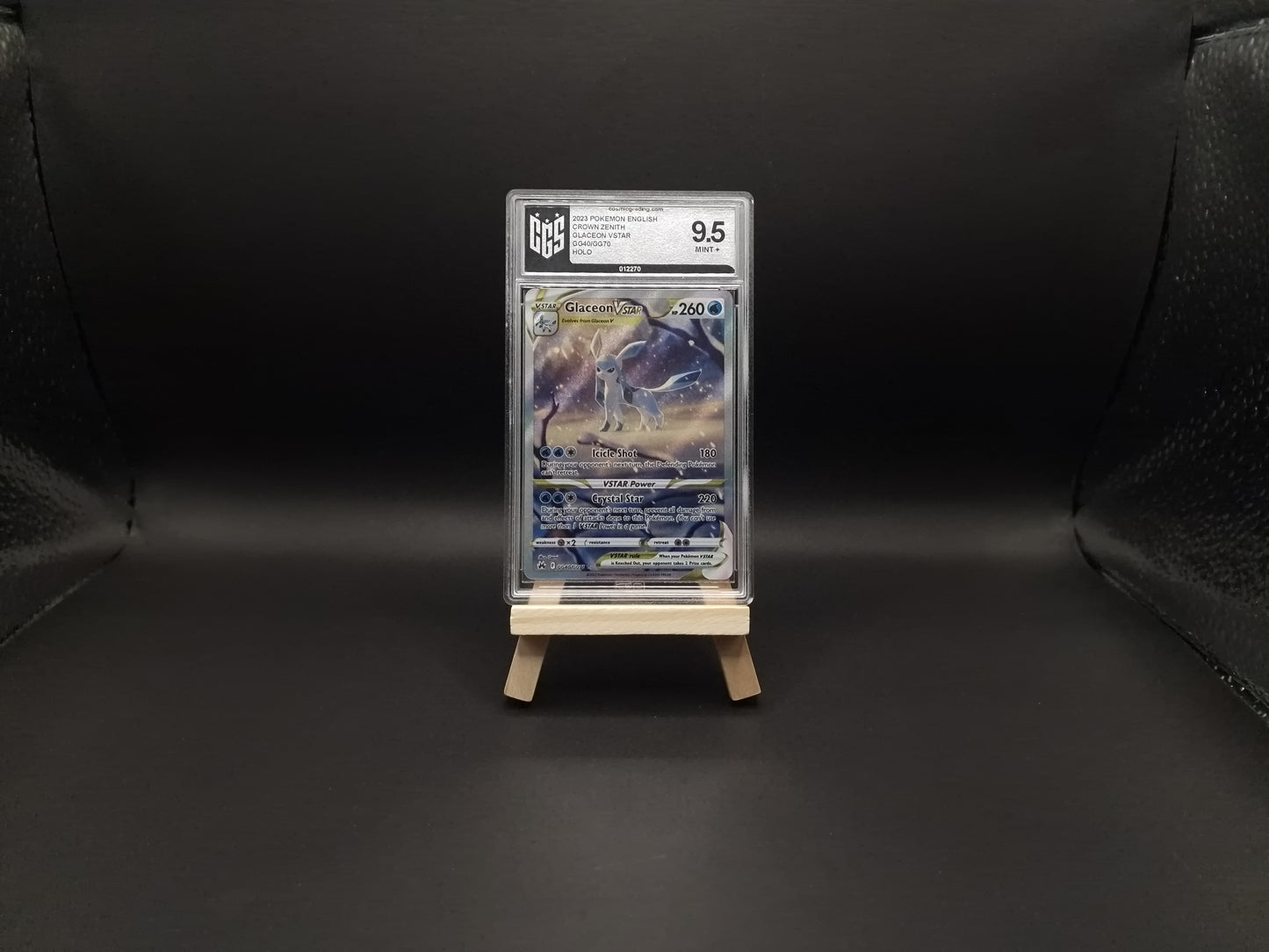 Glaceon VSTAR GG40/GG70 Crown Zenith: Galarian Gallery Holo CGS 9.5 Gem Mint